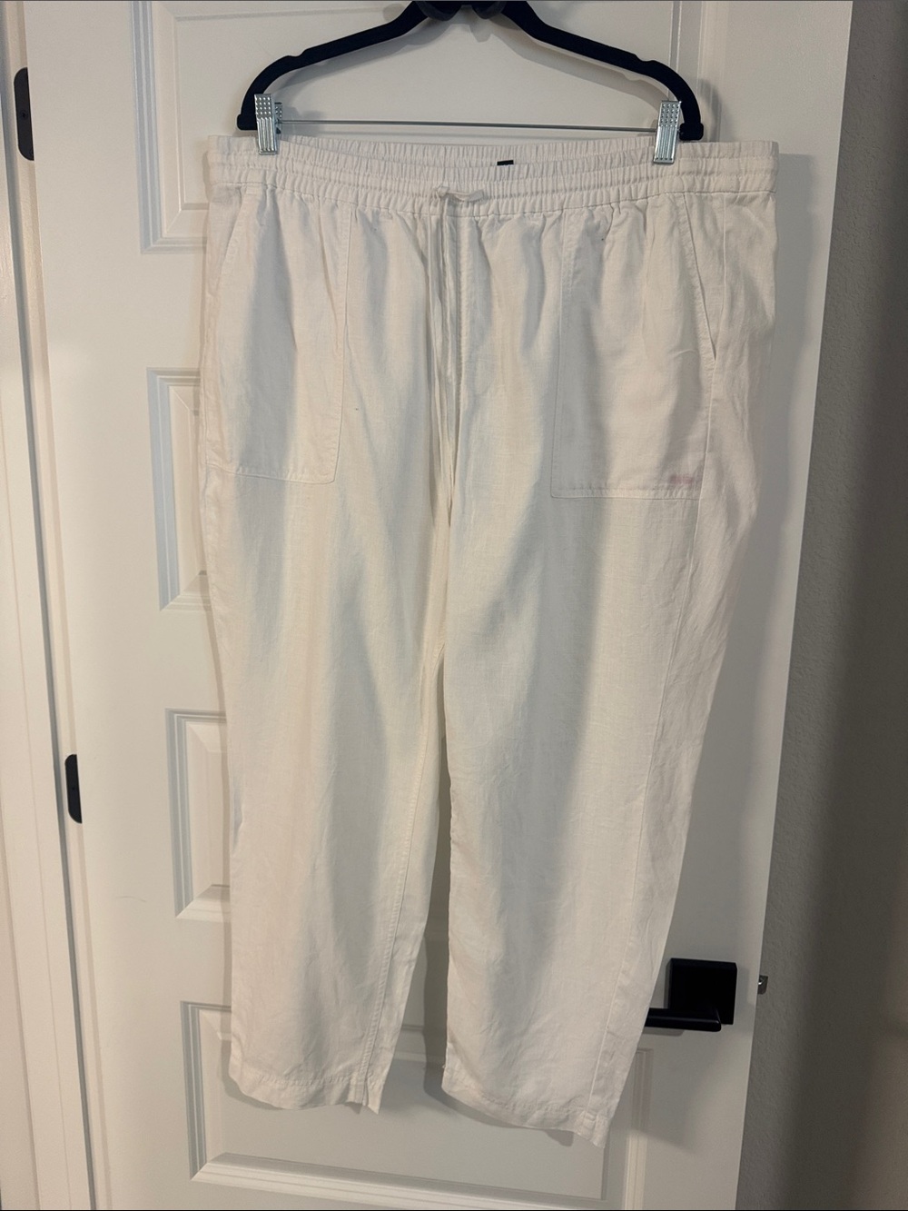 J. Crew Men's Off-White Elastic Waist Joggers